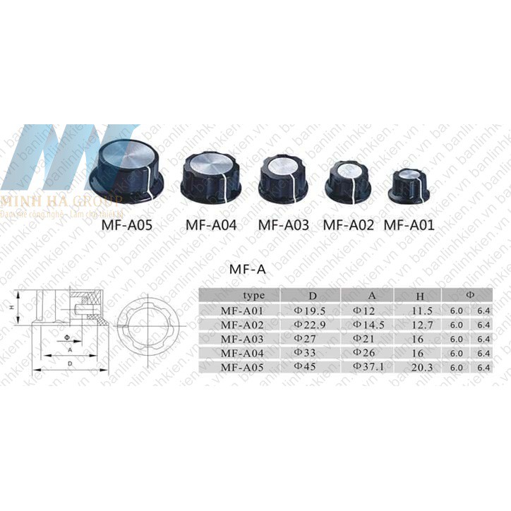 Núm Triết Áp 6MM