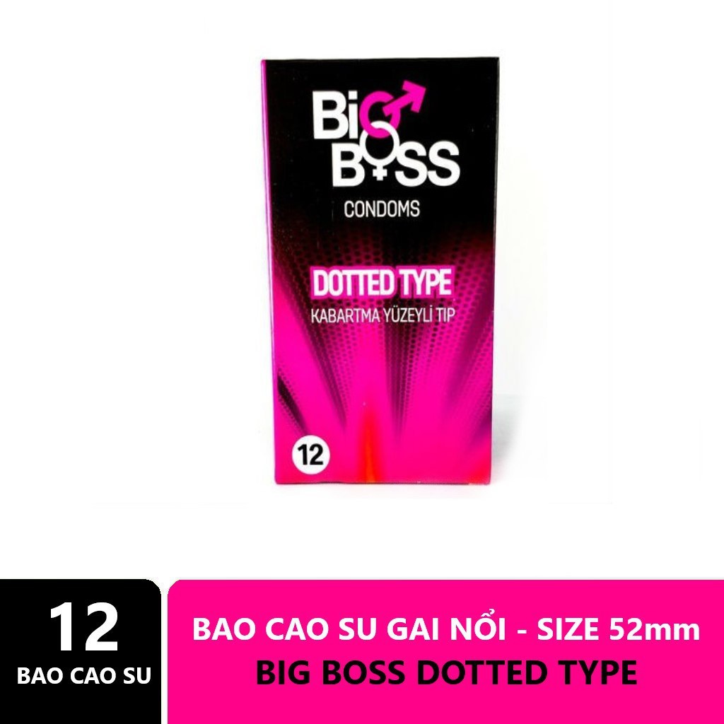 Bao cao su Pháp gân gai kéo dài thời gian Bigboss Dotted Type