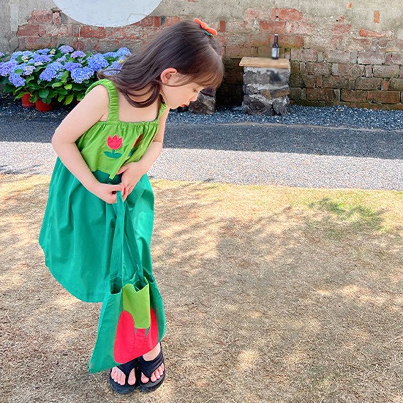 Đầm Công Chúa Không Tay In Hoa Thời Trang Mùa Hè Hàn Quốc Cho Bé Gái Se7en