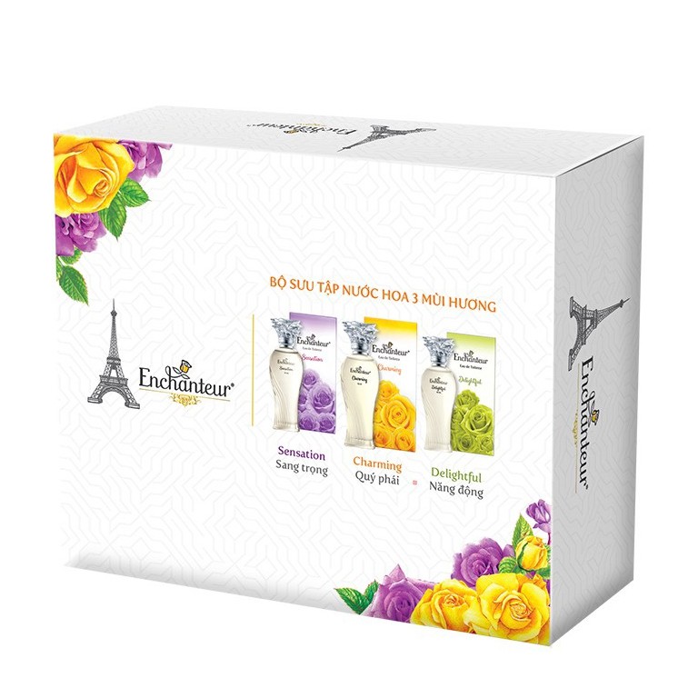 Bộ Sưu tập nước hoa 3 mùi hương Enchanteur Charming, Sensation, Delightful 10ml/ Chai | BigBuy360 - bigbuy360.vn