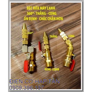 Béc xịt rửa máy lạnh –mẫu mới - cong và thẳng- 360 mẫu mới ổn định hơn