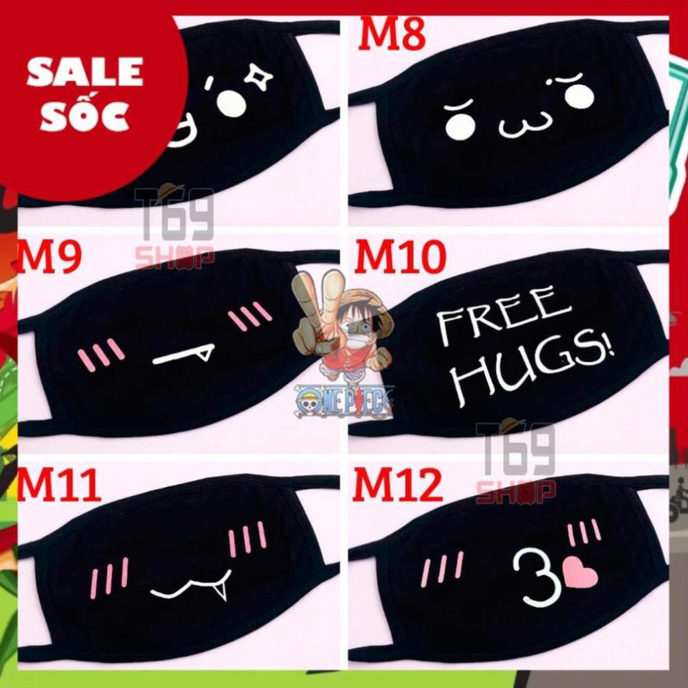 SALE 50%  Khẩu trang đen Mochi nhiều mẫu