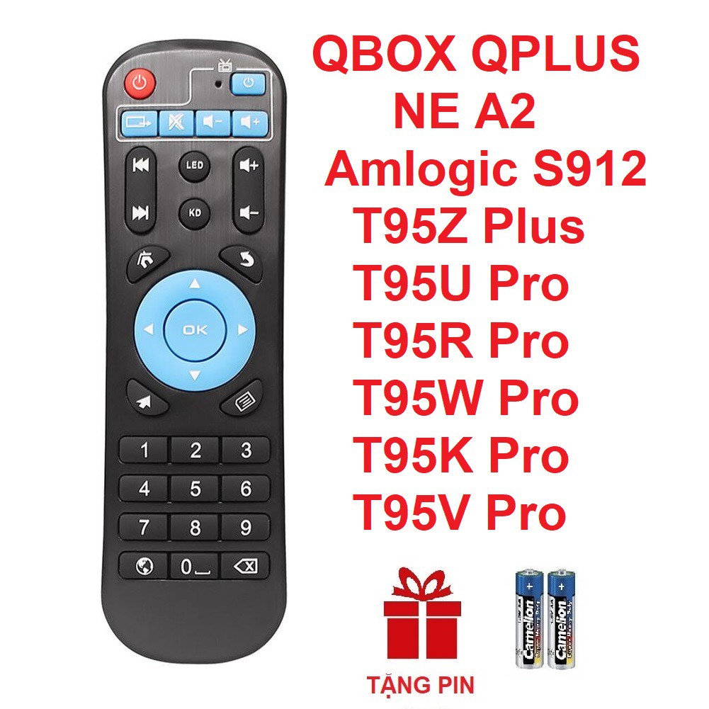 Remote điều khiển ANDROID TV BOX QBOX QPLUS T95Z Plus T95U Pro T95R Pro T95W Pro T95K ProT95V Pro amlogic S912 (tặng pin