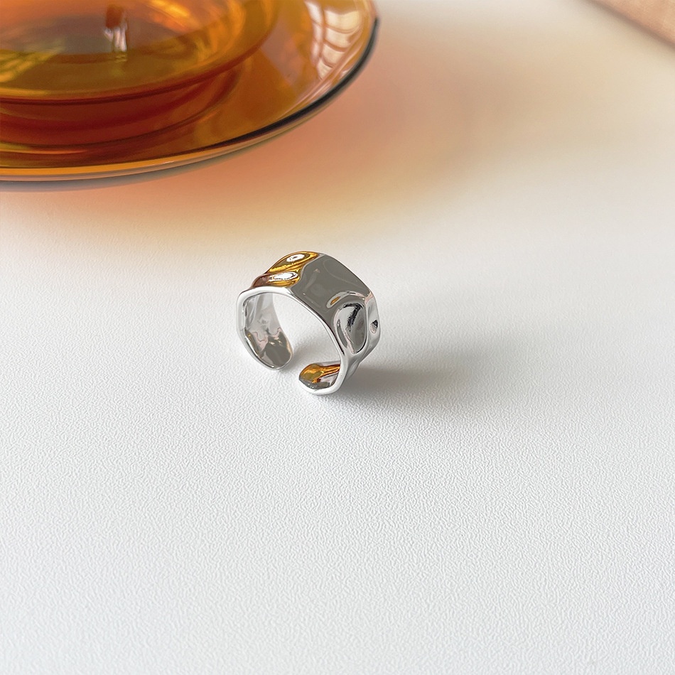 Nhẫn Hở Kim Loại Bóng 191197Nhẫn Cặp Thiết Kế Đơn Giản Dễ Phối Đồ