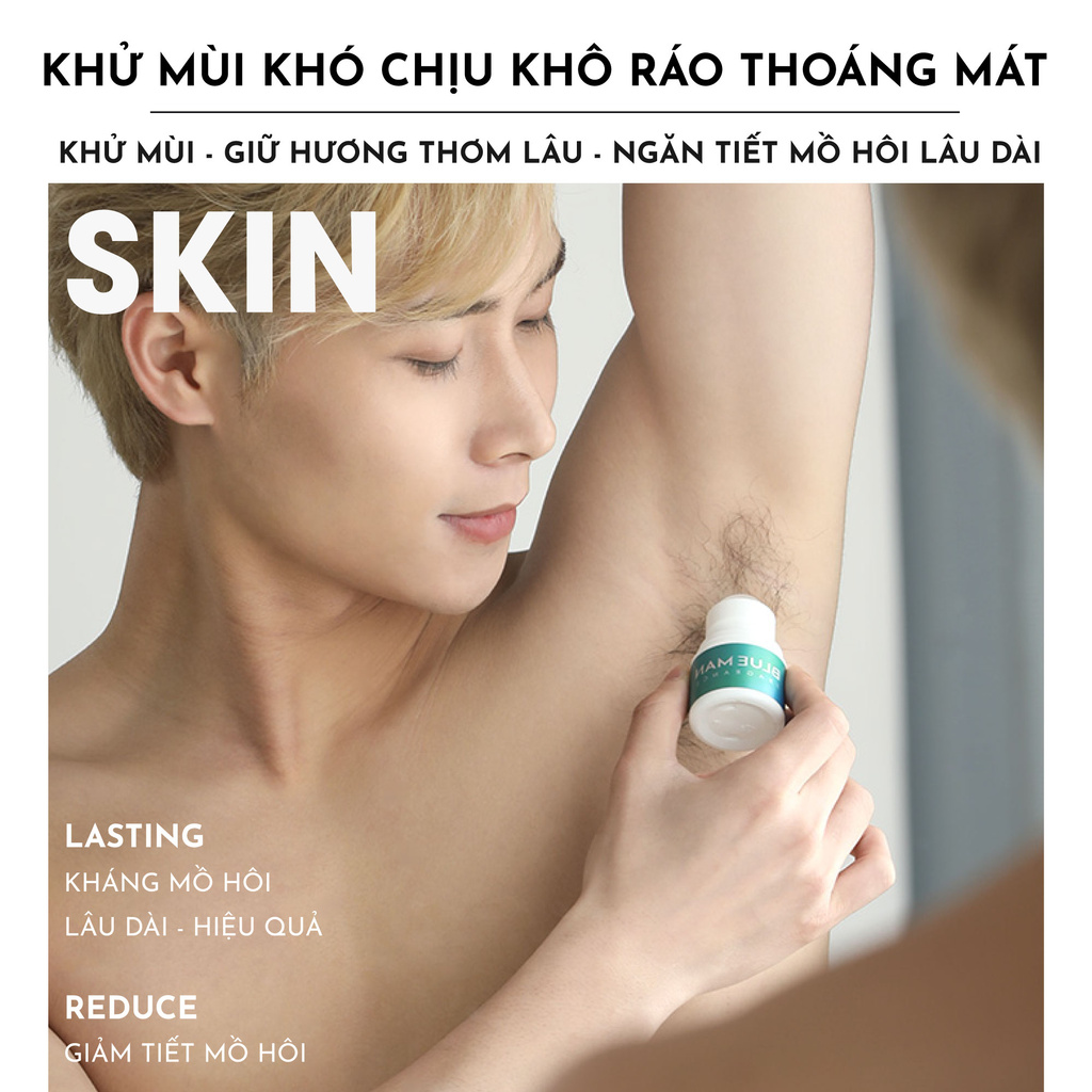 Lăn Khử Mùi Nam Hương Nước Hoa Thơm Lâu BLUEMAN 30ml ZL144