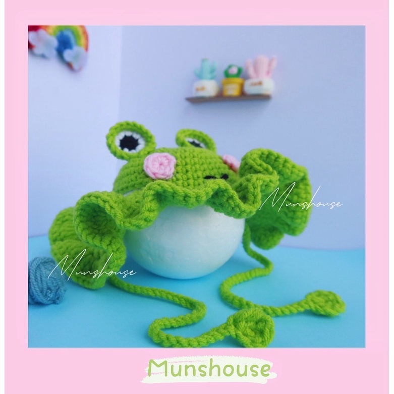 Mũ len tai bèo cho chó mèo