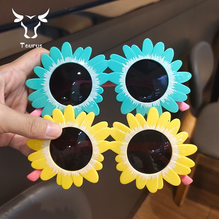 Little Daisy Baby Kính râm Hình dạng hướng dương cho phụ nữ Hoa mặt trời