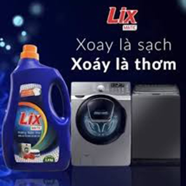 Nước Giặt Lix Matic Xanh Hương Nước Hoa Chuyên Dùng Cho Giặt Máy Chai 3,6kg