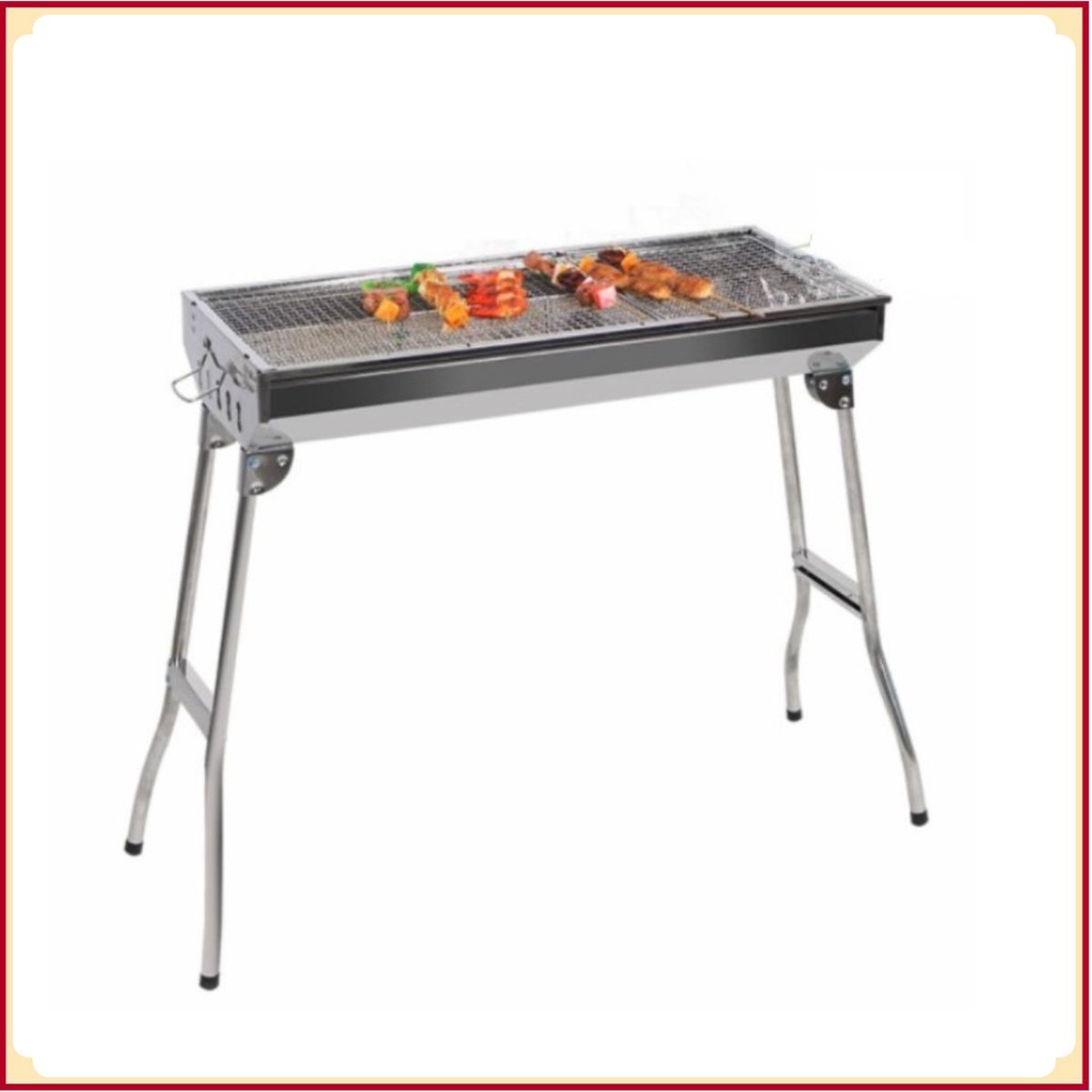 Lò nướng than chất liệu inox ngoài trời BBQ 73x33x71cm - ShopToro - AsiaMart