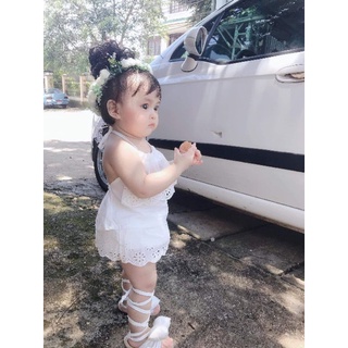Dép cột dây đính nơ cho bé