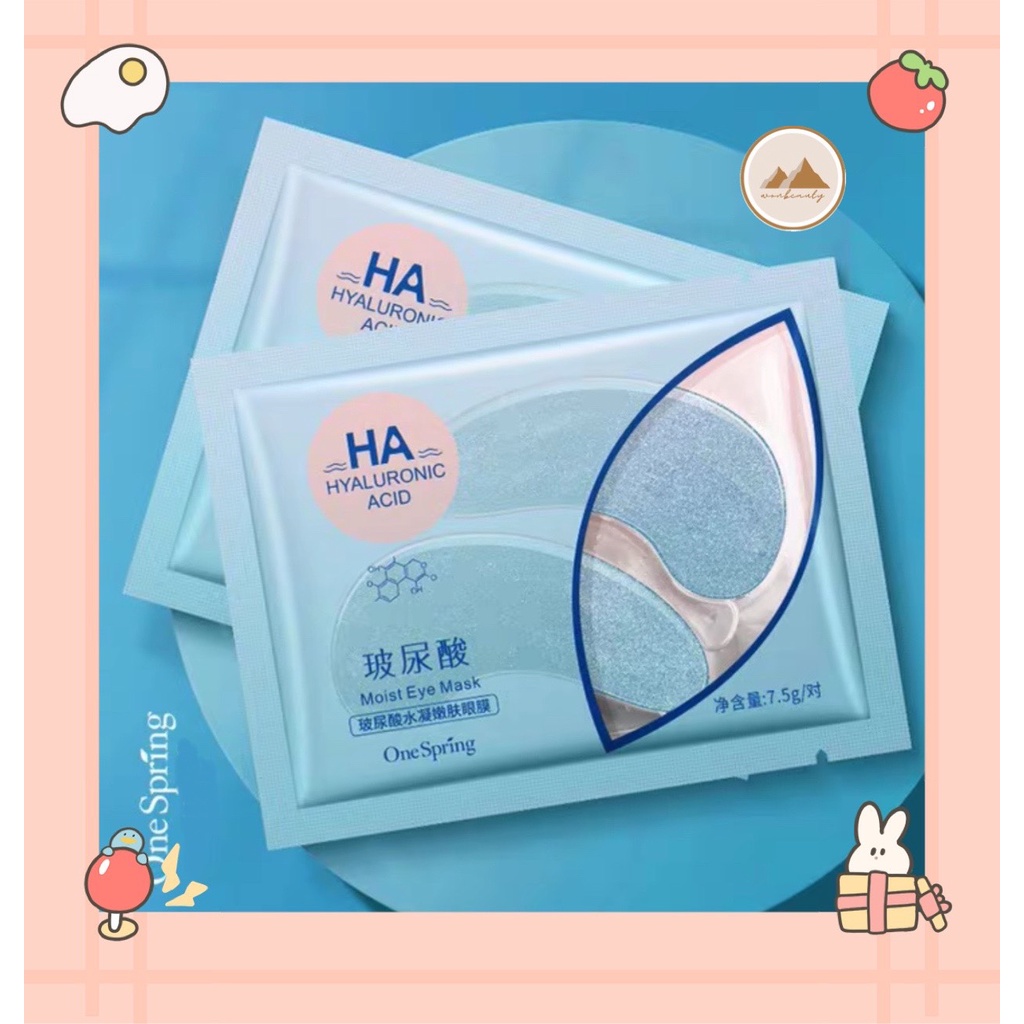 Mặt Nạ Mắt, Mặt Nạ Dưỡng Mắt HA & Bioaqua Giảm Quầng Thâm Chống Lão Hóa WONBEAUTY