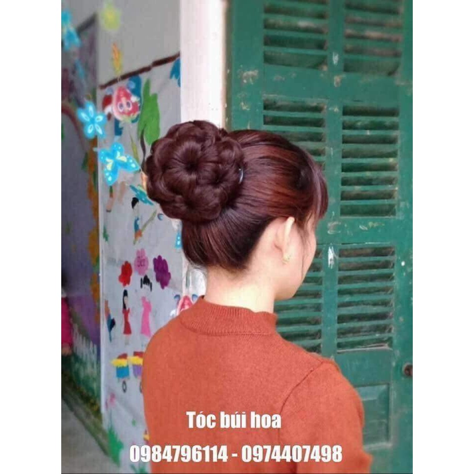 [XẢ KHO+FREE SHIP] Búi Tóc Hoa Giả Xoăn