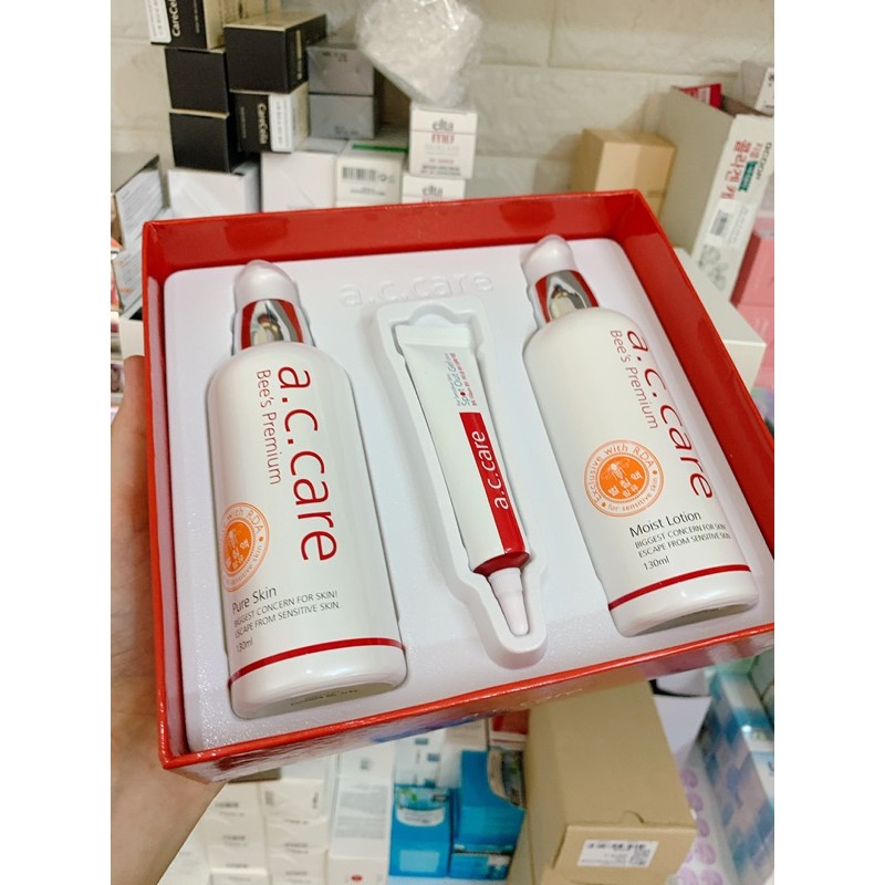 [Mã COSSALE27 giảm 80K đơn 1000K] Bộ loại bỏ mụn nọc ong ACCare Dr.Bee's Skin Care phiên bản 2020