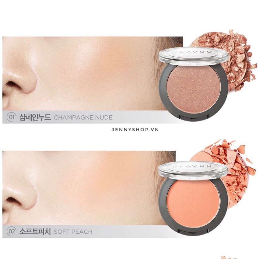 Phấn Má Hồng Klavuu Natural Powder Blusher