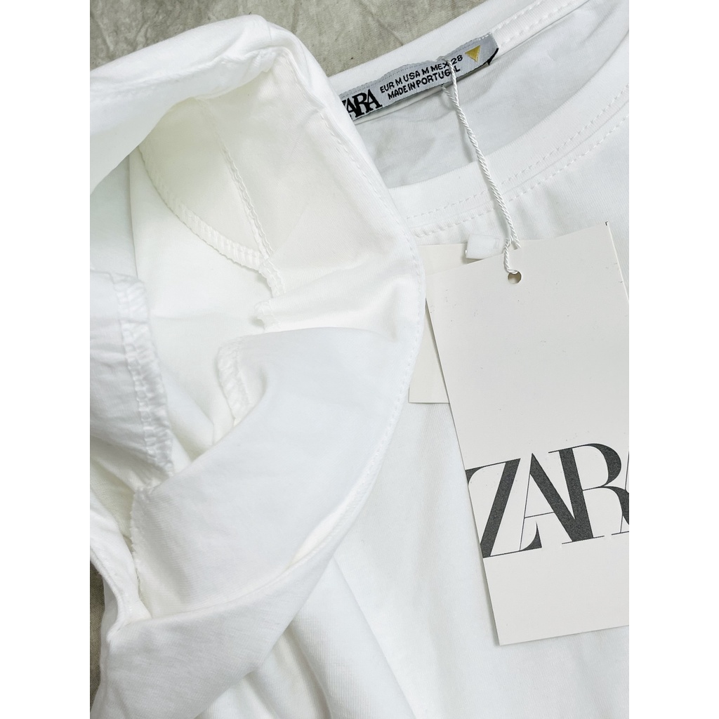 ÁO THUN ĐỘN VAI ZARA VNXK HỌA TIẾT TRƠN - COTTON 100% 4C FORM CHÂU ÂU