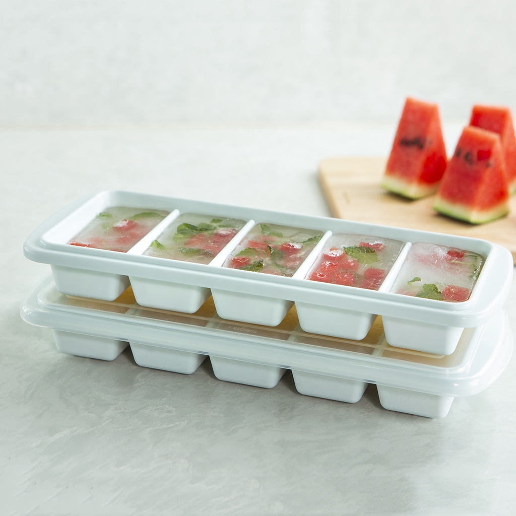 Khay Đá Có Nắp Kari Inochi Nhựa An Toàn Dễ Lấy Đá - Larva Store