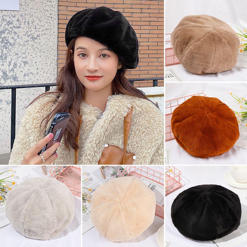 Mũ Beret Lông Nhung Màu Sắc Nhã Nhặn Dành Cho Nữ