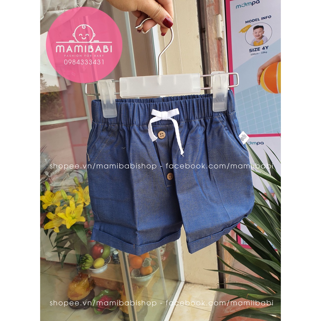 Quần short denim cho bé Sea xanh biển