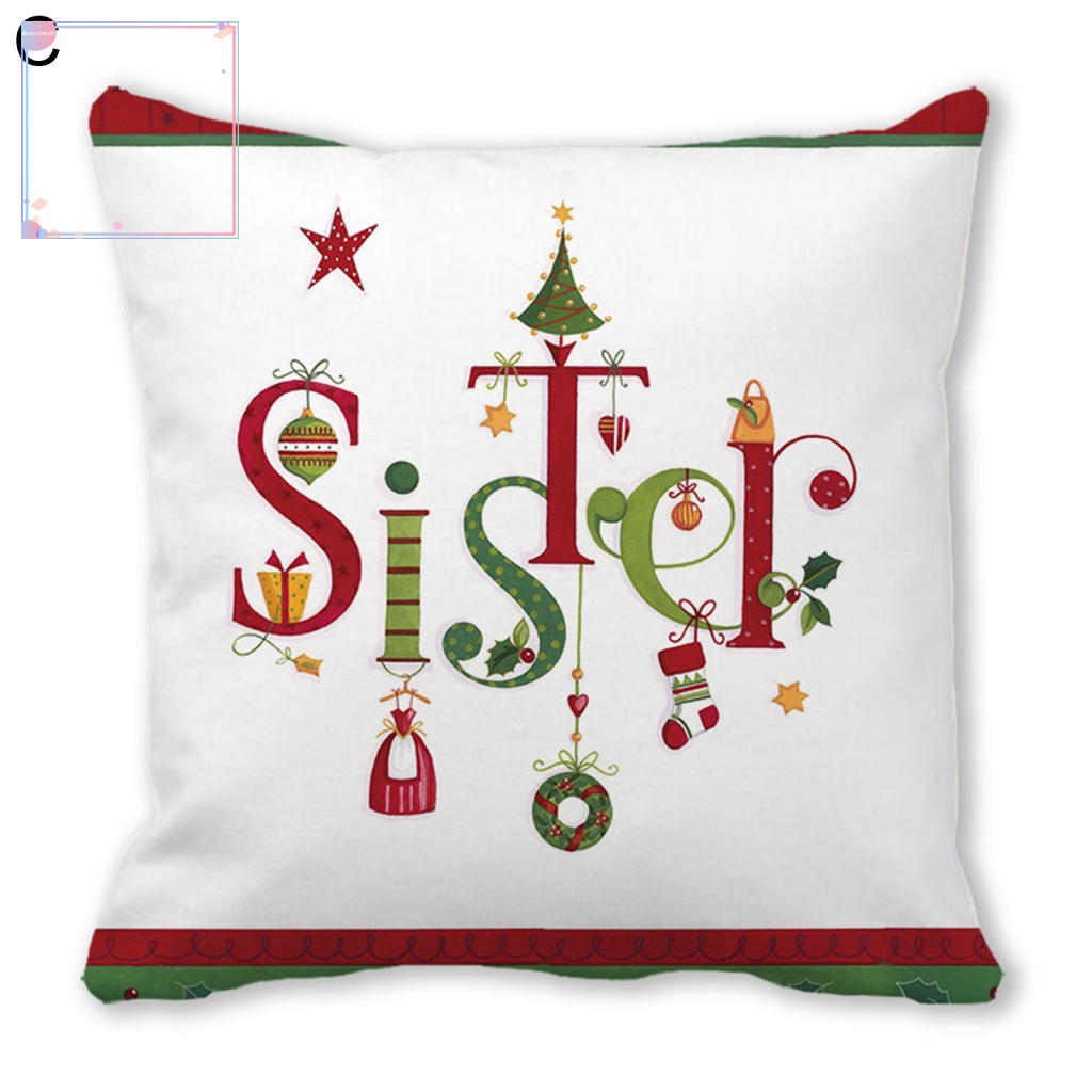 Vỏ Gối Phong Cách Giáng Sinh Xinh Xắn Bảo Vệ