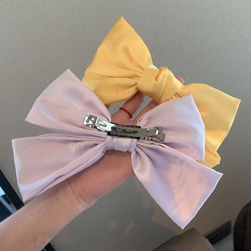 Kẹp Tóc Nơ Vải Satin Phong Cách Hàn Quốc
