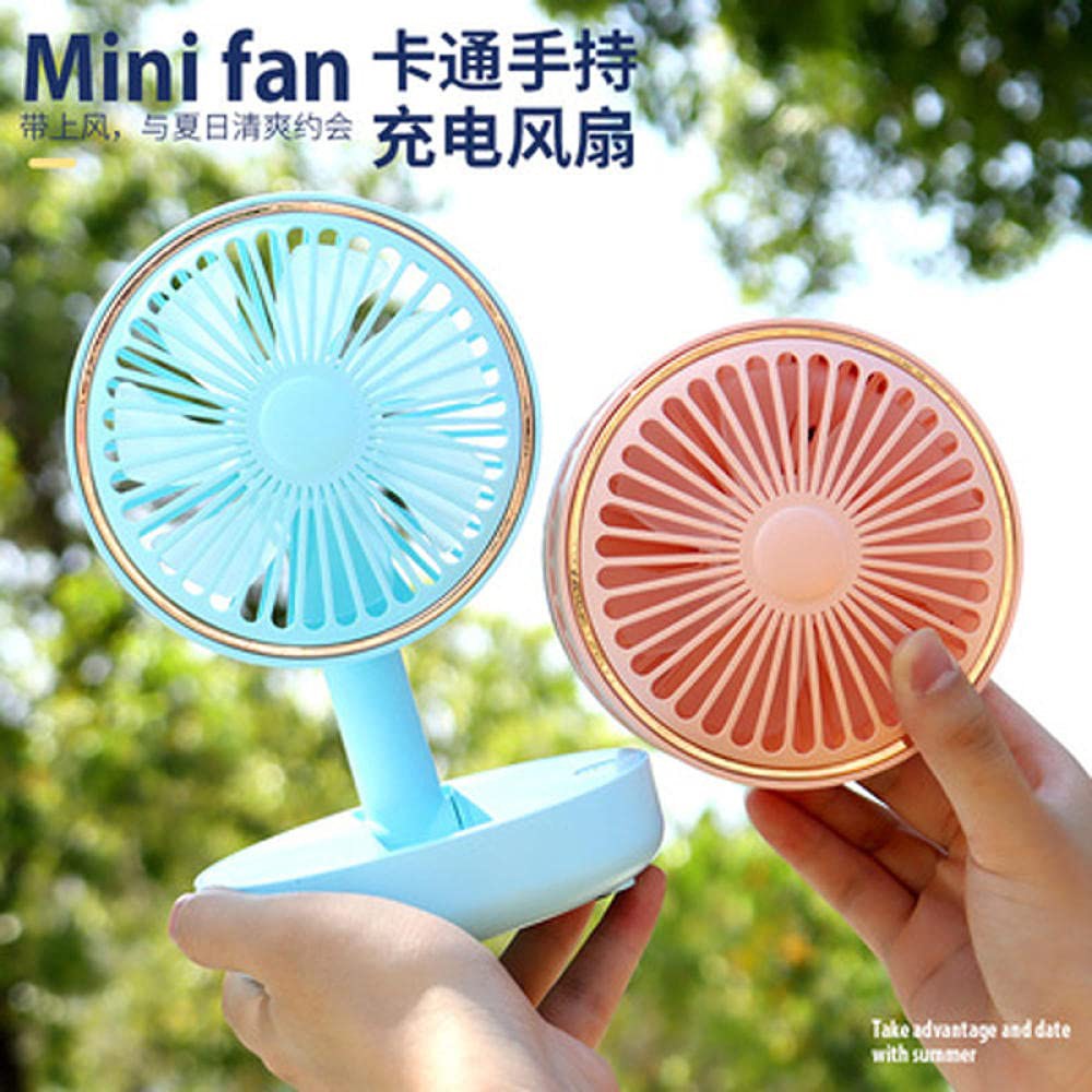 Quạt mini cầm tay sạc pin gấp gọn để bàn có 3 tốc độ gió làm mát