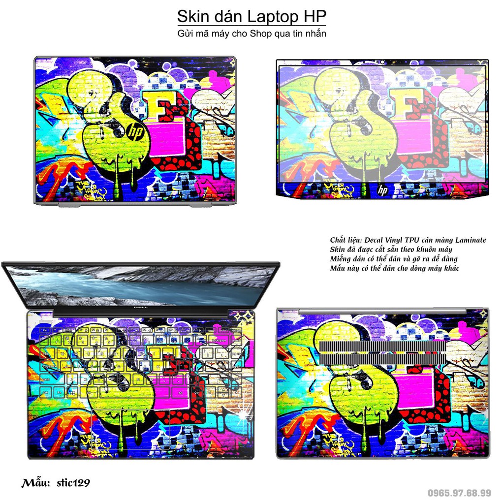 Skin dán Laptop HP in hình Hoa văn sticker nhiều mẫu 21 (inbox mã máy cho Shop)