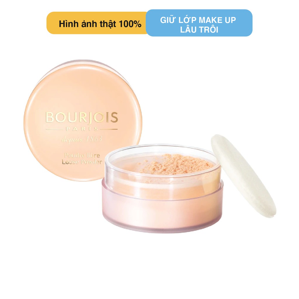 Phấn phủ Bourjois Paris Pháp (phấn bột) cho lớp trang điểm mỏng, nhẹ, tự nhiên