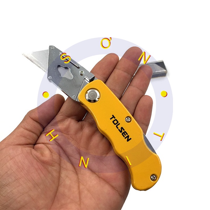 Dao rọc giấy lưỡi liền kèm 5 lưỡi Tolsen 30007