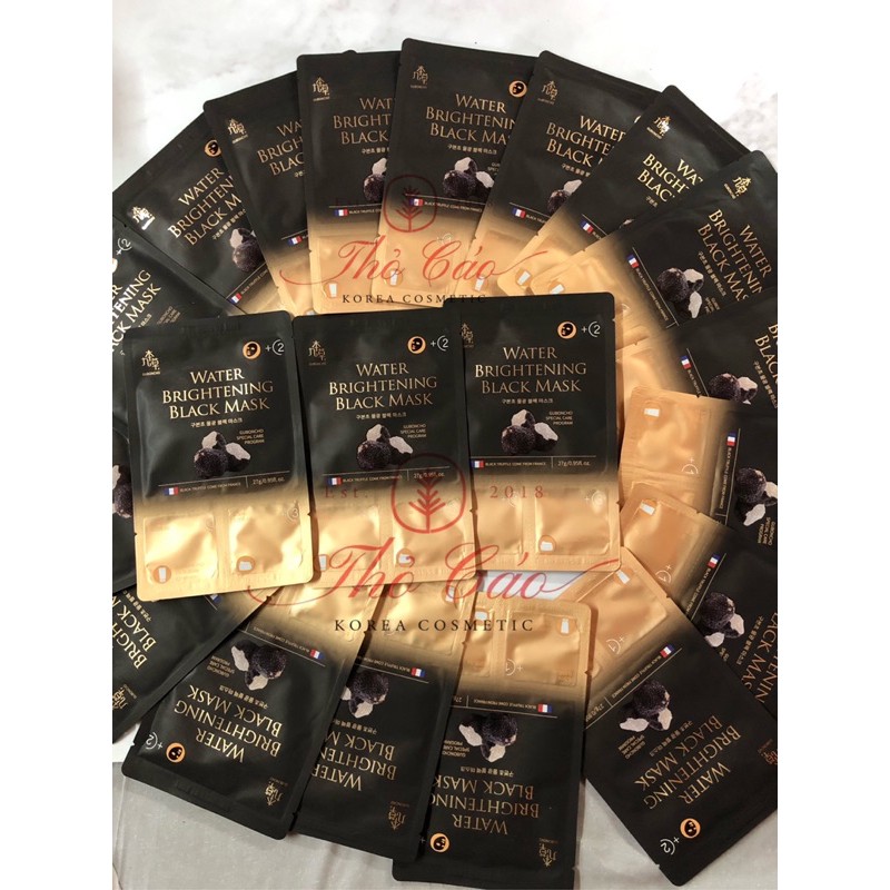 MẶT NẠ THẢI ĐỘC 3 BƯỚC GUBONCHO UGB WATER BRIGHTENING BLACK MASK