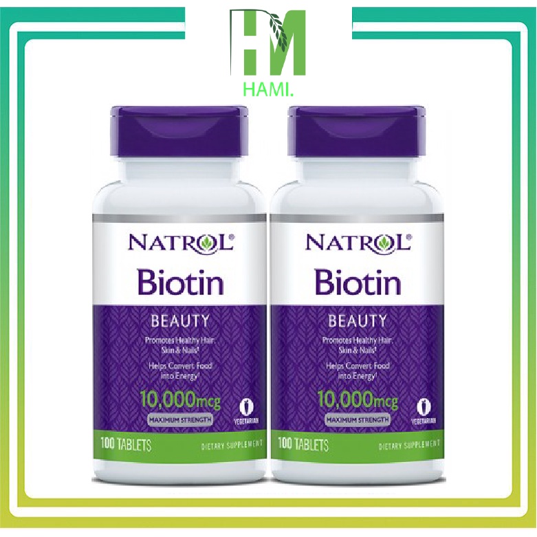 Viên Uống Hỗ Trợ Mọc Tóc Natrol Biotin 10000 Mcg 100 Viên Của Mỹ