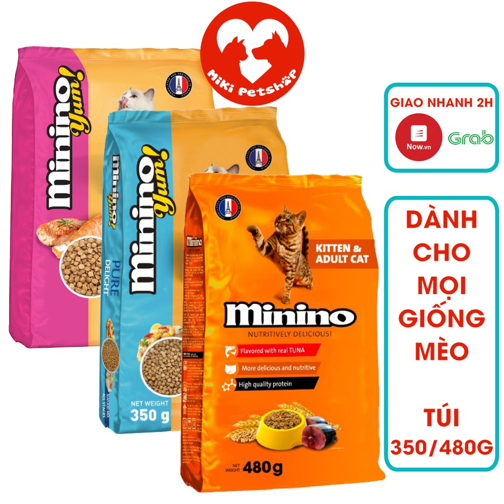 [Mã 1511FMCGSALE giảm 8% đơn 500K] Thức Ăn Cho Mèo Hạt Minino Đủ Vị - Miki Petshop