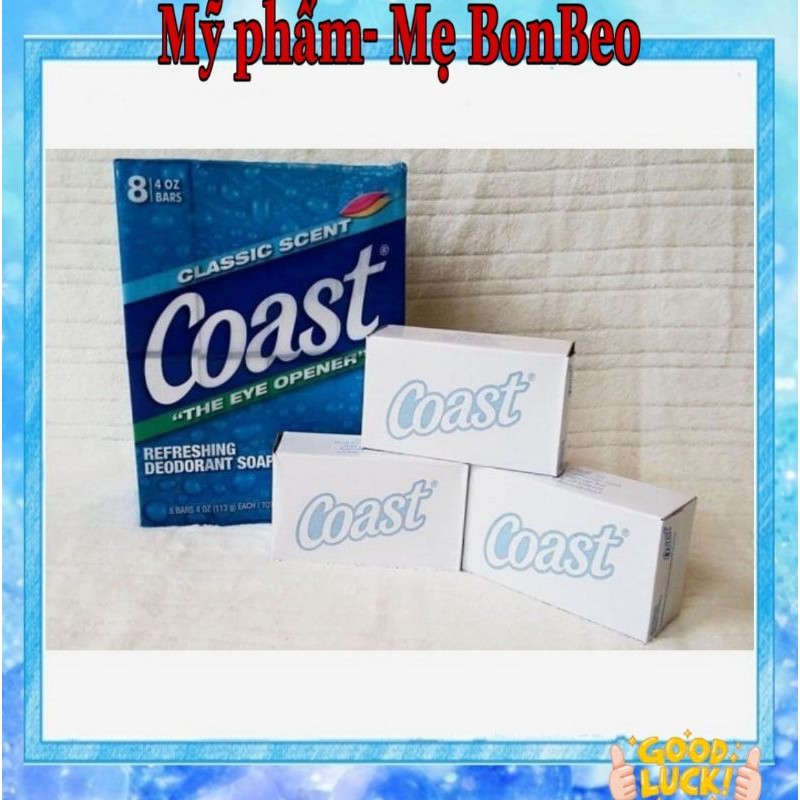 LỐC 8 XÀ BÔNG COAST MỸ BÁN LẺ (1 CỤC 113G)