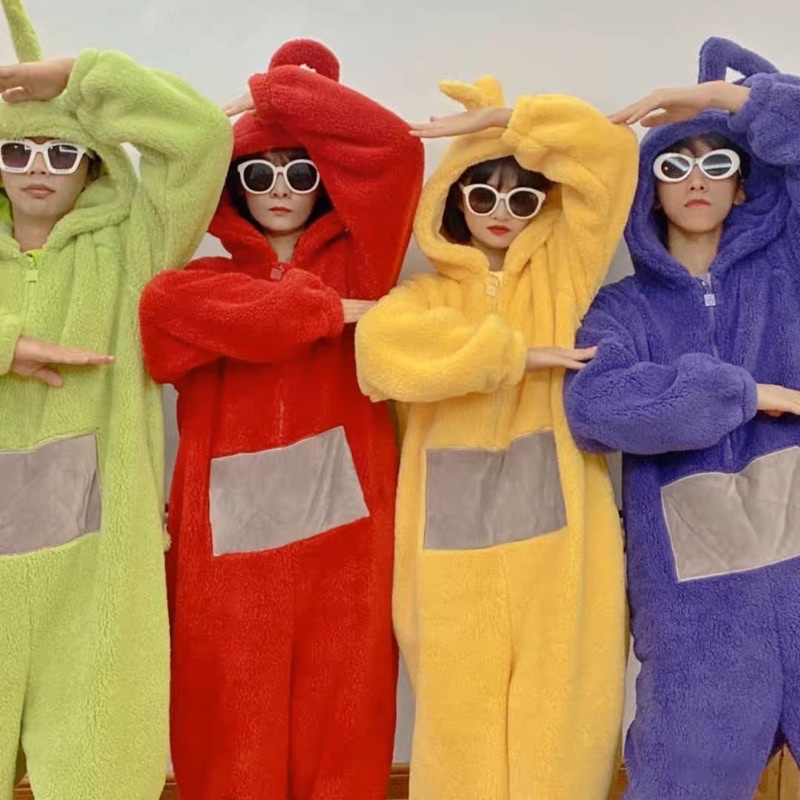 Bộ ngủ bông liền người hình các em bé rối Teletubbies