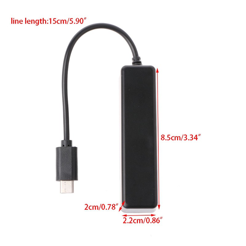 Bộ Chia 3 Cổng Usb 2.0 Hub Usb 3.1 Type C Otg Sd / Tf Cho Imac Macbook