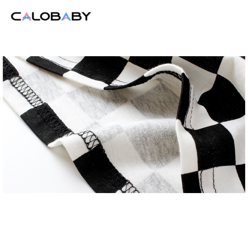 Áo Thun Cotton Tay Ngắn Cổ Tròn Họa Tiết Kẻ Ô Phong Cách Hàn Quốc Thời Trang Mùa Hè Mới Cho Bé Trai Và Gái