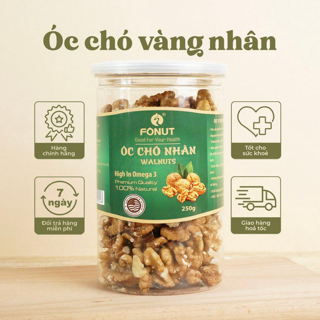 Óc chó vàng tách vỏ Fonut 500G- 250G Hàng LOẠI 1 nhập khẩu cao cấp Date mới thơm ngon