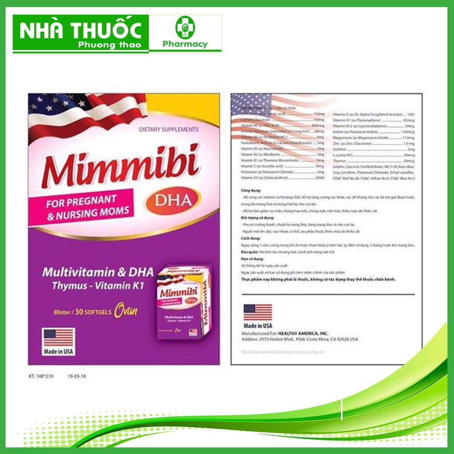 MIMMIBI - BỔ SUNG DƯỠNG CHẤT CHO BÀ BẦU