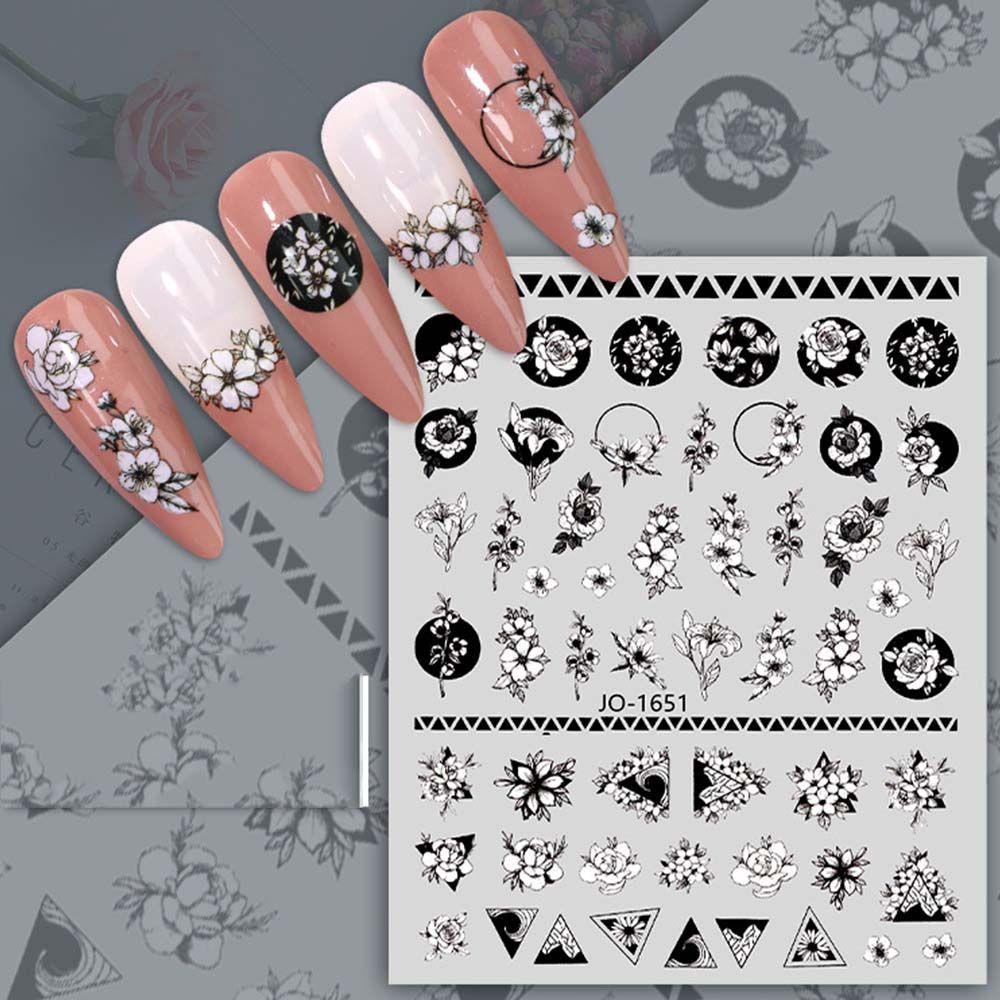 OCEANMAP Miếng Dán Trang Trí Móng Tay 3D In Chữ Tiếng Anh Độc Đáo