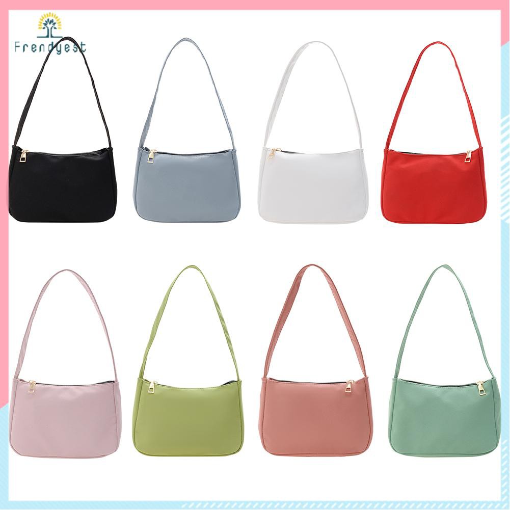 Túi xách kẹp nách màu trơn chất liệu nylon thời trang du lịch đường phố cho nữ | BigBuy360 - bigbuy360.vn