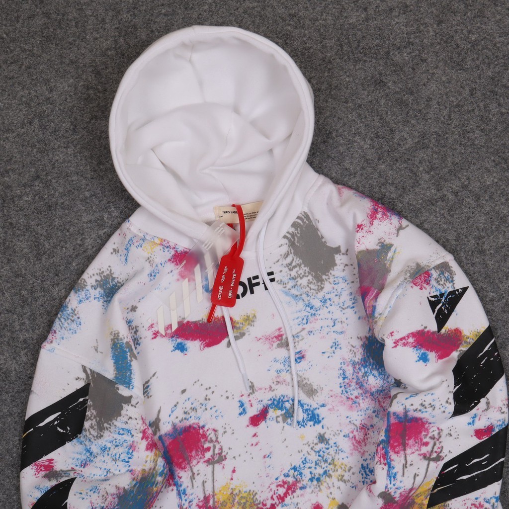 Off-white Áo Hoodie Off-white Họa Tiết Galaxy Độc Đáo