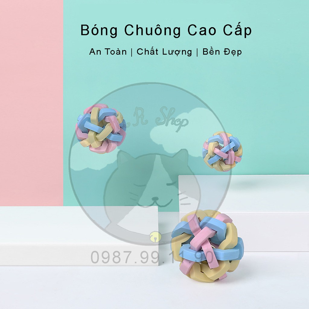 [Đồ Chơi] Bóng Chuông Hình Cầu Tam Sắc Cho Chó Mèo,Thiết Kế Cao Cấp Di Chuyển Đa Hướng Gây Thích Thú Cho Thú Cưng