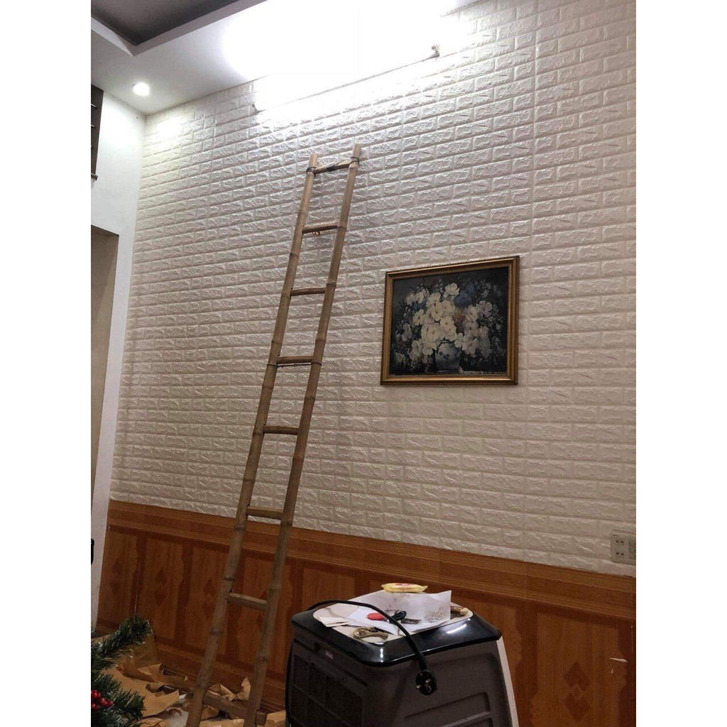 Xốp Dán Tường 3D Giả Gạch Kích Thước 70cm x 77cm Dày 4mm, Xốp Dán Tường Có Keo Sẵn Cách Âm Cách Nhiệt, Chống Thấm Nước