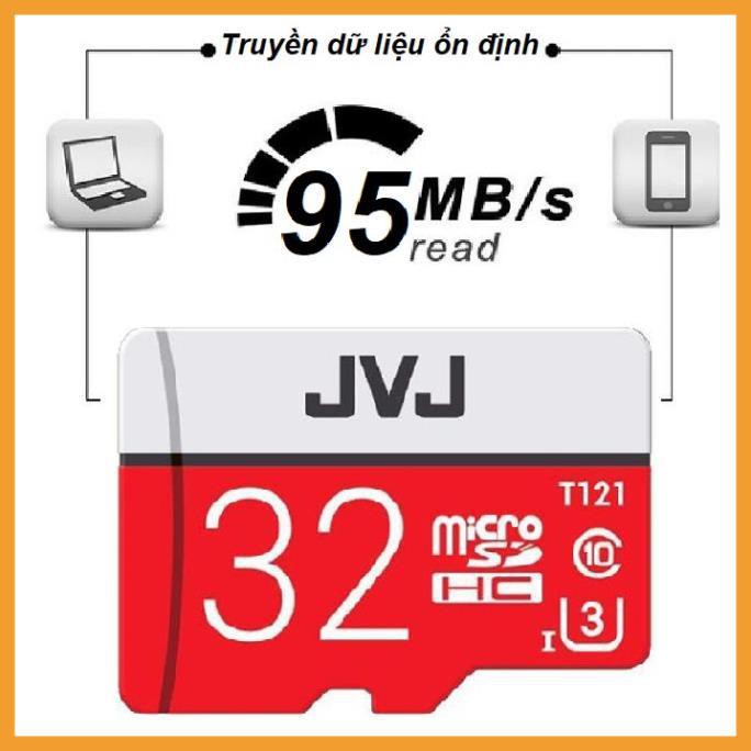 Thẻ nhớ JVJ 32G ProU3 Class10 – chuyên dụng cho CAMERA, hàng tốt giá tốt BH 5 năm, 1 đổi 1