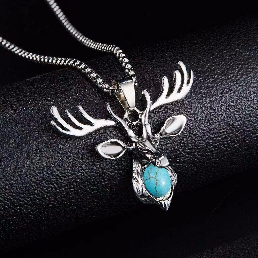 Vòng cổ Thép Titan Dày Mặt Hình Đầu Bò Back2Lip Cá Tính Cho Nam