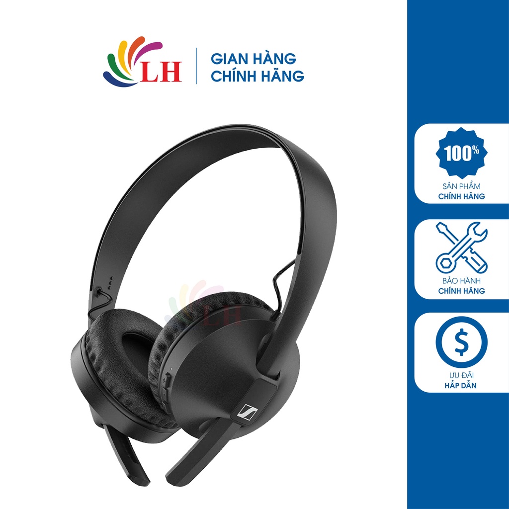 Tai nghe chụp tai Bluetooth Sennheiser HD 250BT - Hàng chính hãng - Thời gian sử dụng lên đến 25 giờ, Bluetooth v5.0
