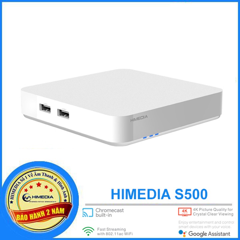 Android TV Box Himedia S500 - Android TV 9.0 Chính Chủ - Kèm Remote Voice - Hàng Chính Hãng