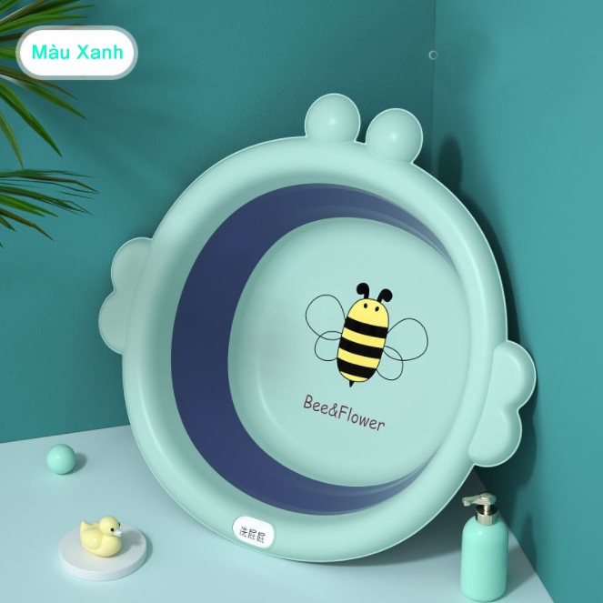 Chậu Rửa Mặt Gấp Gọn Hình Ong Cho Bé Chất Liệu Silicon Hình Thù Đáng Yêu Ngộ Nghĩnh