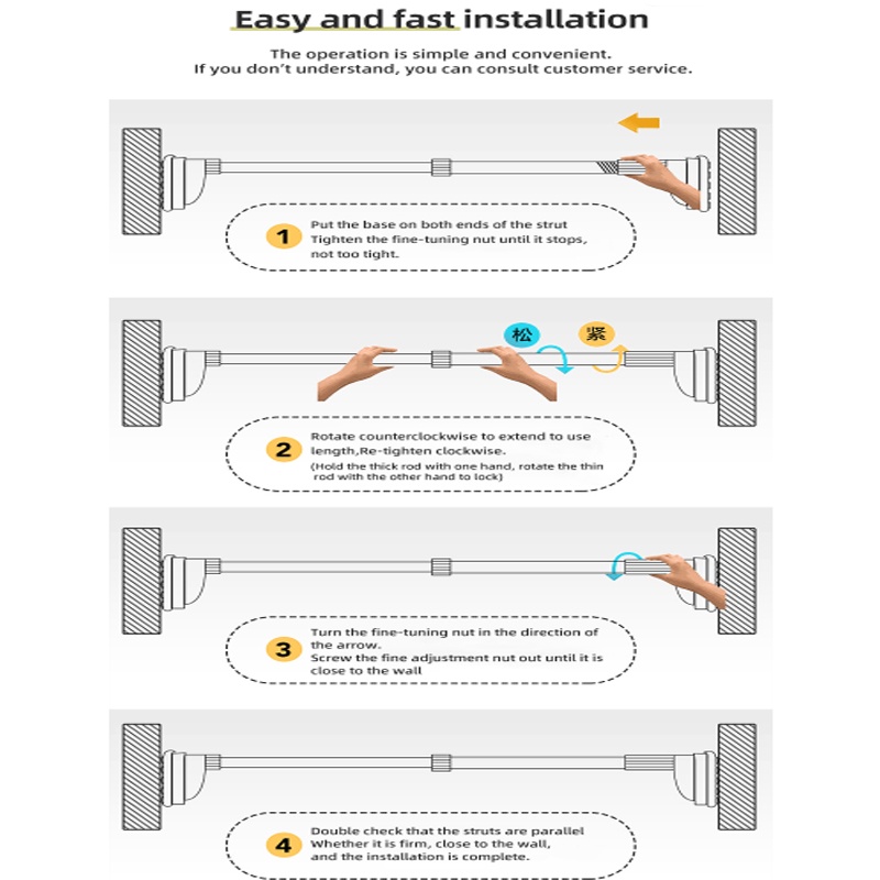 Thanh Treo Đa Năng Inox Tiện Lợi Thanh Treo Rèm Không Cần Khoan Tường Cây Treo Quần Áo Thông Minh