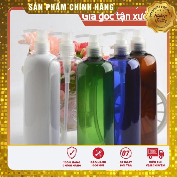 Chai Chiết Mĩ Phẩm ❤ TRÙM SỈ ❤ Chai nhựa vòi nhấn sữa tắm 500ml Thân Cao chiết mỹ phẩm , phụ kiện du lịch