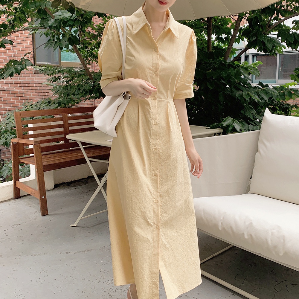 Đầm midi SUXI đơn giản ngọt ngào phong cách Hàn Quốc thời trang mùa hè xinh xắn cho nữ